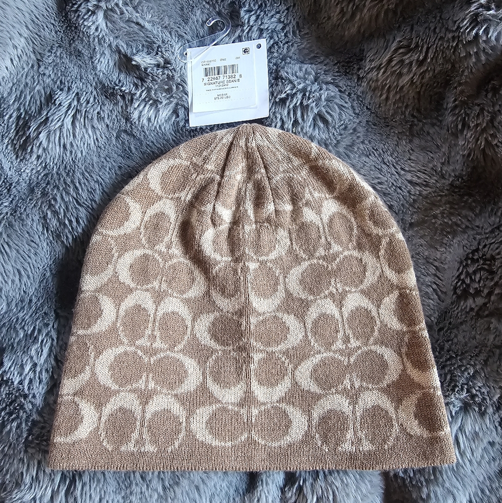 Coach beanie (Brown & beige)